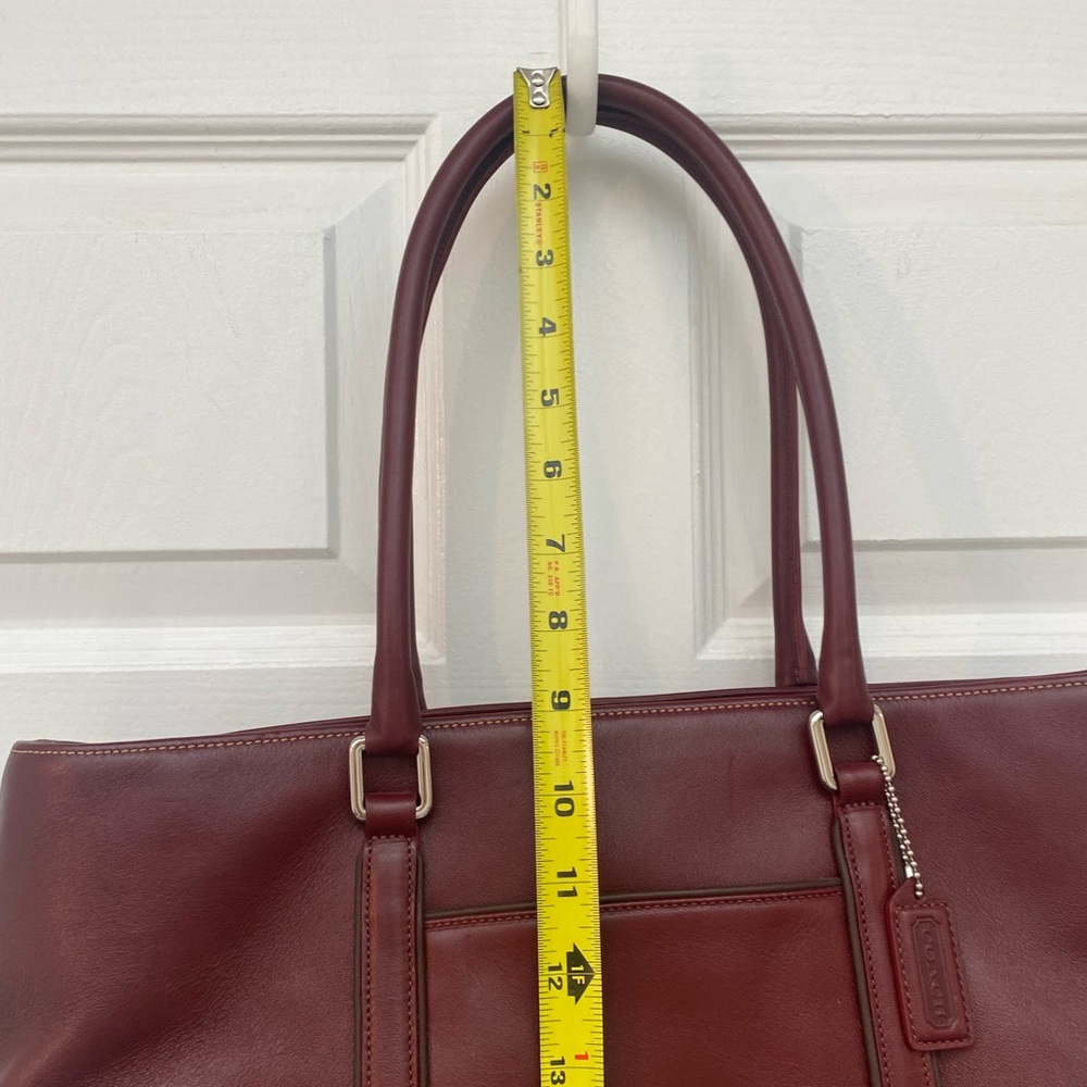 Coach Burgundy Red Leather Tote NWOT - Picture 9 of 15